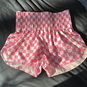 Vanilla star, size s, pink and white checkers